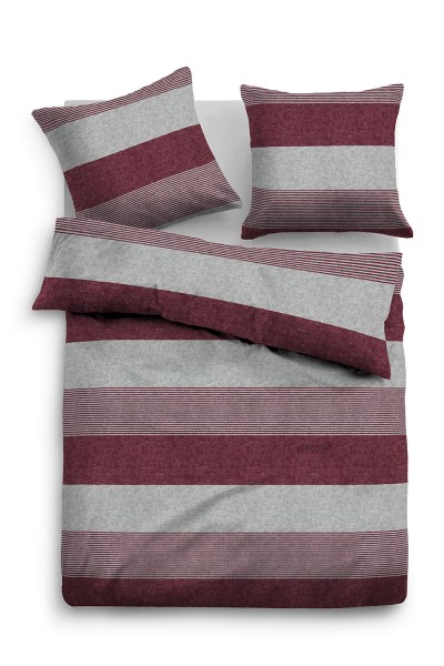 Tom Tailor Melange-Flanell Bettwäsche "Montana", barolo