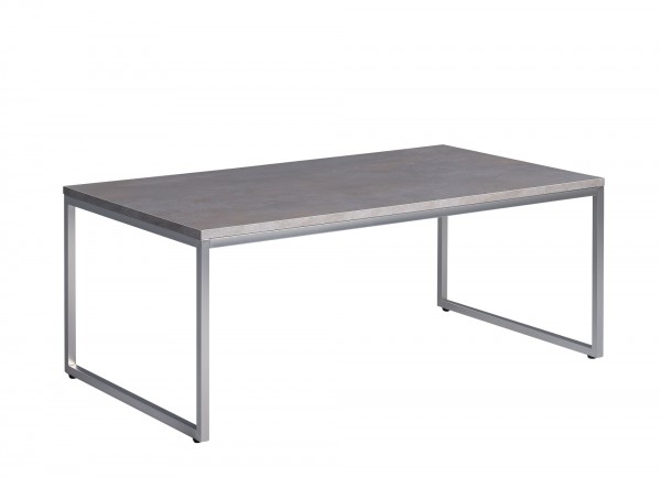 Couchtisch "Maaret" Dekor Keramikoptik Gestell Metall Edelstahloptik 110x43x60cm Tisch