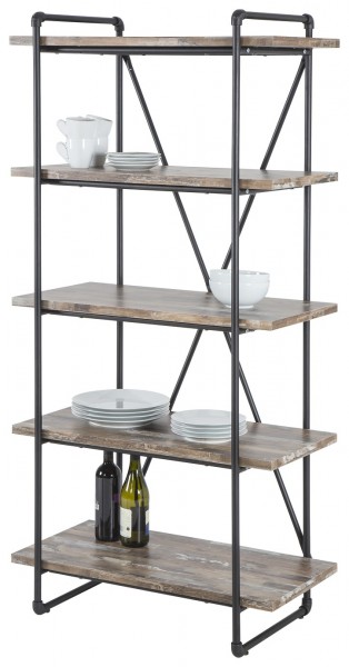 Regal "Industrial Style" Treibholz-Look braun 75x45x108cm Standregal Metallregal