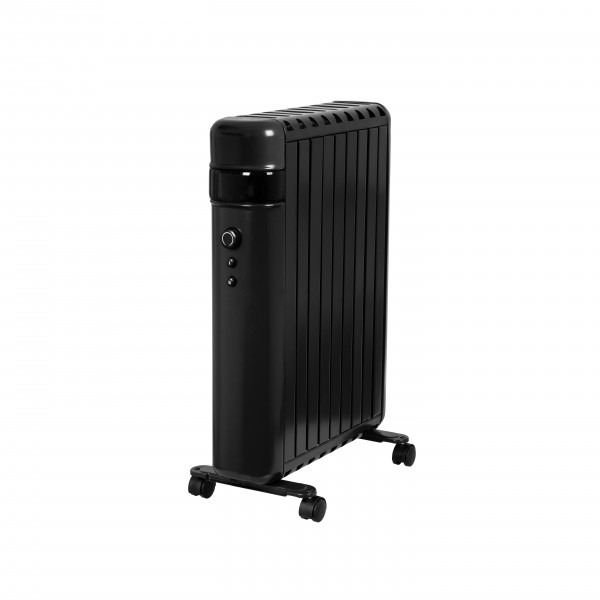 Standheizkörper "Hekla I" Radiator Metall schwarz 45x24x64cm 2000W Heizung Standheizung