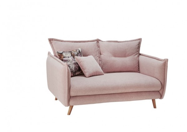 2-Sitzer "Manon" rosa 162 x 97 x 110 cm (B/H/T) Sofa mit Wellenunterfederung und Armlehne
