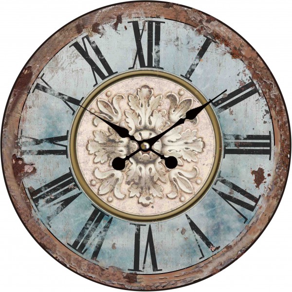 Wanduhr "Adornment" aus Holz 34x34x5 cm