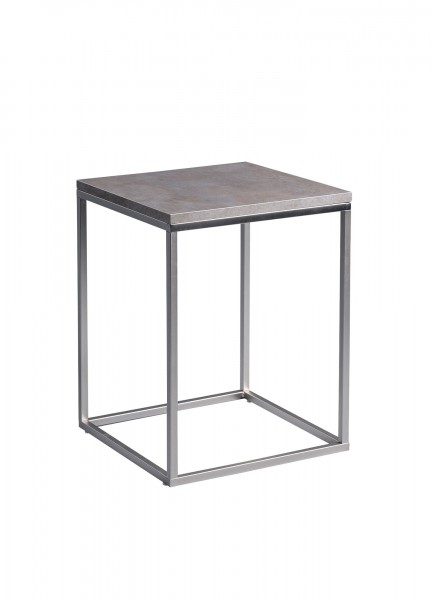 Beistelltisch "Mona 1" Dekor Keramikoptik Gestell Metall Edelstahloptik 40x51x40cm Tisch