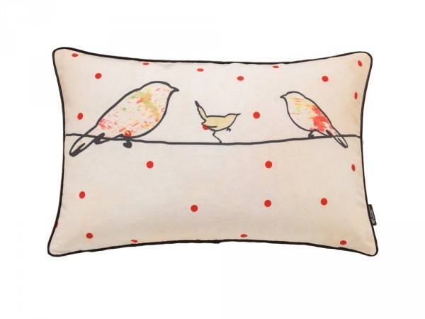 Emotion Textiles Kissenbezug Crazy Birds orange 60 X 40 cm