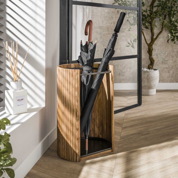 Schirmständer "Luvoa" Mangoholz 33x28x50cm