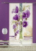 Flächenvorhang Schiebevorhang 2er Set Aquarell Mohn Rotviolett inkl. Montagesatz Flächenvorhang Schiebevorhang 2er Set Aquarell Mohn Rotviolett inkl. Montagesatz