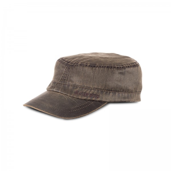 SCIPPIS „Cuba Cap“ – Klassische Feldmütze in Braun aus softem Poly-Cotton-Mix