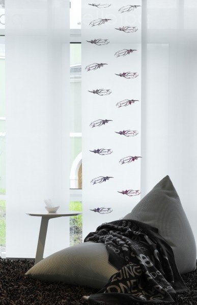 1-teiliger Flächen-Schiebevorhang Emotion Textiles Flying feather hell 60 x 260 cm