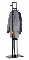 Kleiderständer "Camilla" 56x180x28cm Metall Schwarz Garderobenständer Kleiderständer "Camilla" 56x180x28cm Metall Schwarz Garderobenständer