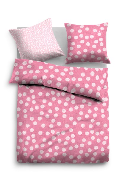 Tom Tailor Linon Bettwäsche "Big Dot Pink", pink