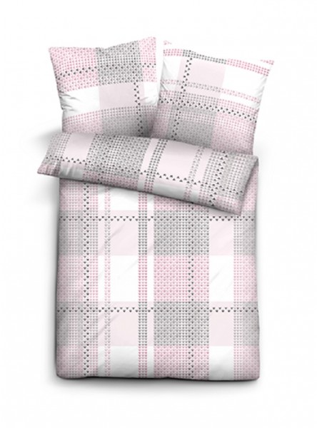 Beauty.Scouts Soft-Seersucker-Bettwäsche “Triangel“ rosé