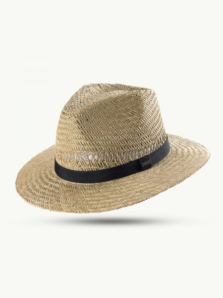 SCIPPIS Sommerhut „Barrow"– aus Stroh, Natur, mit klassischem schwarzem Band