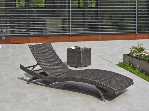 Stapelliege "Summertime", bronze, 205 x 70 x 20 cm, Sonnenliege, Gartenliege, Liege, Garten