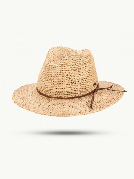 SCIPPIS Sommerhut „Torbay“ – Raffiniert gehäkeltes Raffia mit leichter Krempe und minimalistischem Hutband, natur