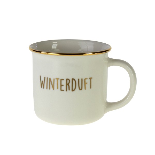 Becher "Winterduft" New Bone 350 ml bedruckte Tasse Winterdeko Kaffeetasse