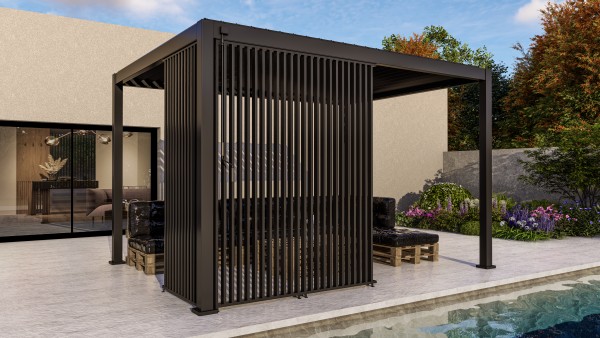 Cadiz Vertical-Seitenwand 113 cm für Terrassenüberdachung 360x720 cm – Anthrazit