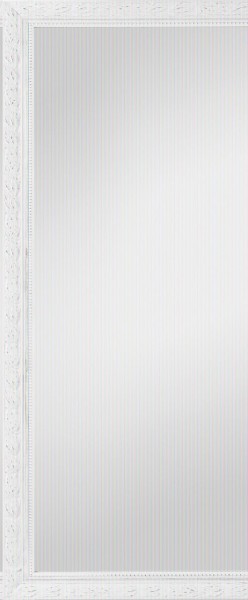 Beauty.Scouts Rahmenspiegel "Margaux III", Spiegel Klarglas weiss Verzierungen Aufhänger 46x111cm