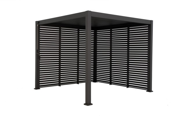 Cadiz Premium-Louvre Seitenwand 113 cm für Terrassenüberdachung 360x720 cm – Anthrazit