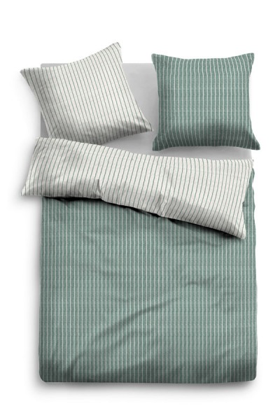 Tom Tailor Melange-Flanell Bettwäsche "Ohio", mint, Wendebettwäsche