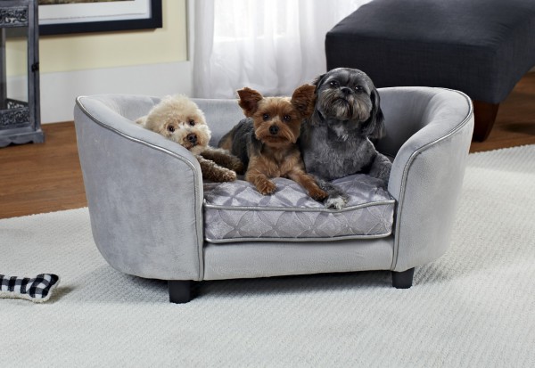 Hundesofa "Sally", silbergrau