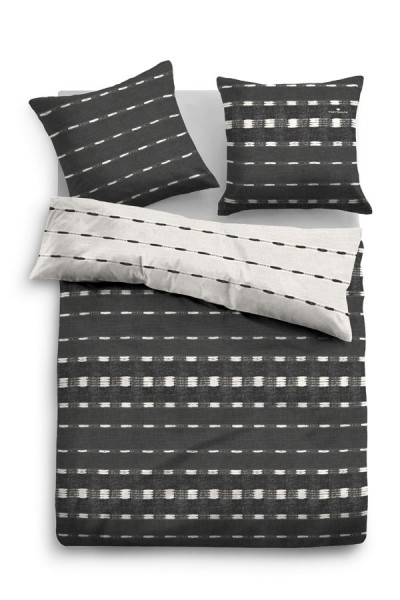 Tom Tailor Satin Bettwäsche "Jens", schwarz