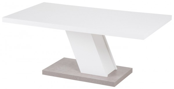 Couchtisch "Lilli" weiß Betonoptik 110x60x45cm Tisch Kaffeetisch Sofatisch