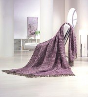 Beauty.Scouts Wohndecke Schlafdecke Kuscheldecke "Anna" lila in Grob-Webwaren-Optik 150x200cm Beauty.Scouts Wohndecke Schlafdecke Kuscheldecke "Anna" lila in Grob-Webwaren-Optik 150x200cm