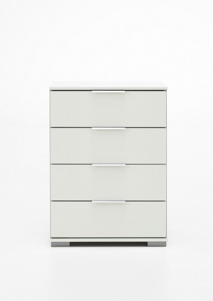 Nachtschrank "Nele 3" Nachtkonsole Weiß NB (4 Schubkästen) 52x74x38cm Schrank