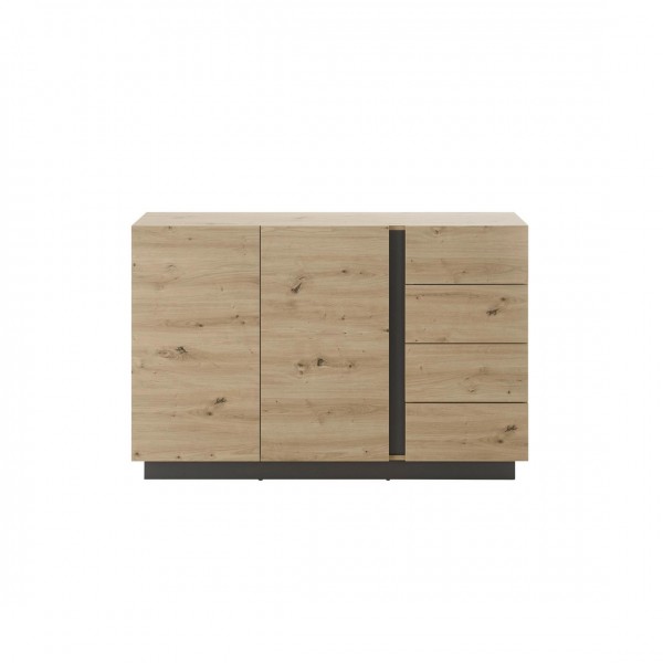 Sideboard "Helene" Eiche Artisan Dekor 2-Türen 4xSchubkästen 138x91x40cm Wohnzimmerschrank 