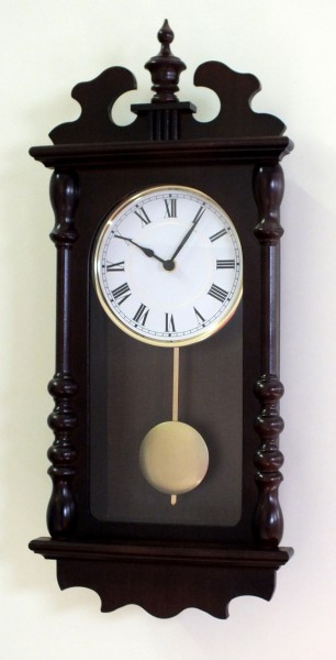 Wanduhr mit Pendel "Gloucestershire", Uhr, Wanduhr, Pendeluhr, Buche, Küche, Wohnzimmer, Diele/Flur,