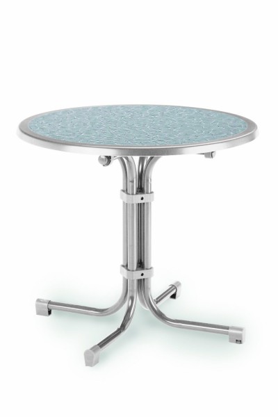 Beauty.Scouts Gartentisch Klapptisch Beistelltisch Taurus -silber