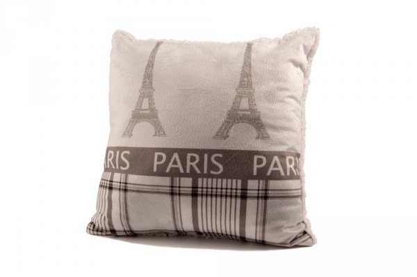 Beauty Scouts Kissen Zierkissen &quot;Paris&quot; Lammfell-Optik 40x40cm