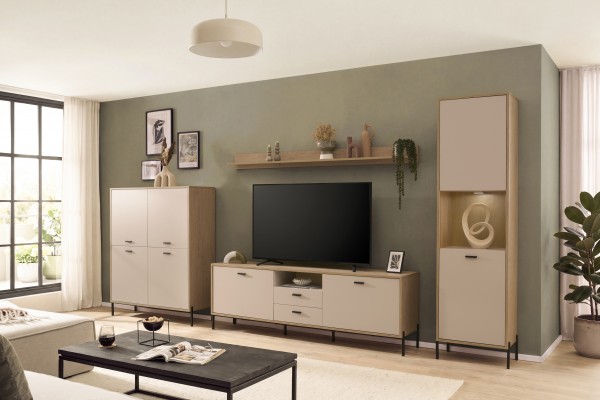 Wohnzimmer-Set "Fredericia II" 384 (364)/ 206/ 35-40 cm Wohnzimmerschrank