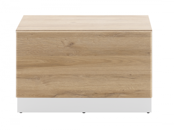 Lowboar "Roana III" Grandson Oak hell Dekor 70x46x48cm Sockel in weiss TV-Board