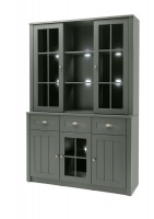 Buffetschrank "Monde II" Holzdekor grün 130x196x35-43cm Sideboard Buffetschrank "Monde II" Holzdekor grün 130x196x35-43cm Sideboard