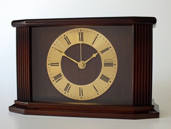 Analoge Tischuhr Standuhr "Gien" Uhr, Antik, Standuhr, Küche, Wohnzimmer, Diele/Flur, 24x15 cm, in Nussbaum
