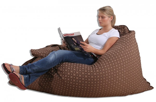Kinzler Sitzsack "Mira" Indoor geeignet braun mit Muster 140x180cm