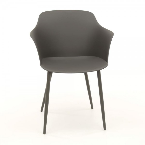 Zijlstra 3645-48 grau Schalensitz Kunststoff VPE 4 4er Set Schalensitz "Tory" grau Pulverbeschichtung 59x51x82cm (B/T/H) Schalenstuhl Stuhl