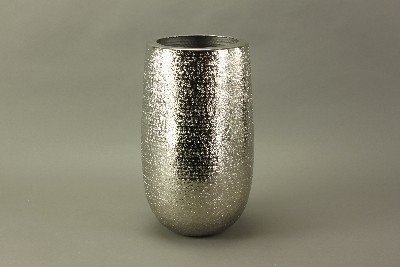 Vase "Stars III" Aluminium vernickelt gehämmert H 40 cm