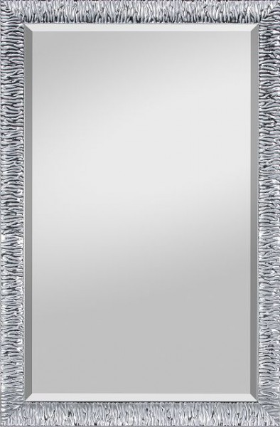 Beauty Scouts Spiegel Wandspiegel Rahmenspiegel Emma Chromfarbe mit Facette 47x67 cm