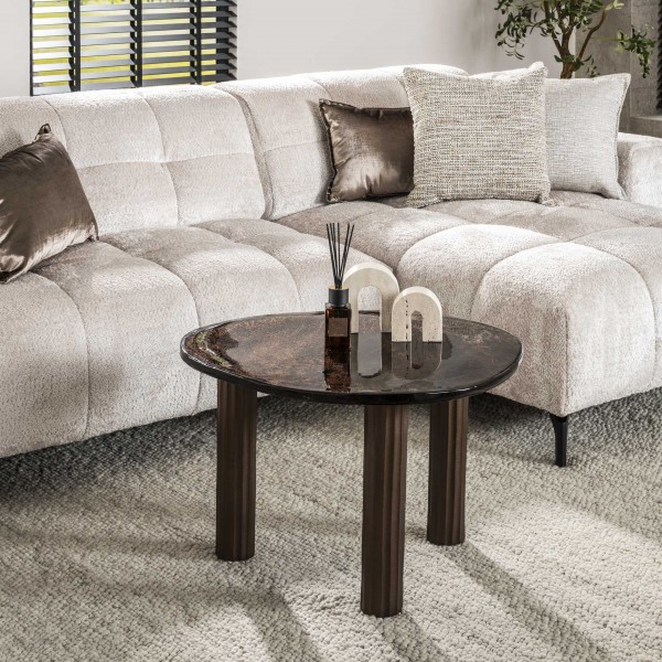 Couchtisch "Jacob" Antikkupfer 70x59x45cm Wohnzimmertisch