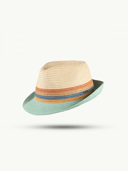 SCIPPIS Kinderhut „Maui“ – Papierstroh mit Ringelstreifen, multicolored