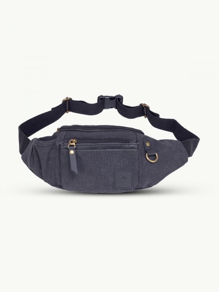 SCIPPIS Down Under Belt Bag – Robuste Canvas-Bauchtasche mit vielseitigen Fächern und verstellbarem Gurt in schwarz