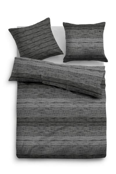 Tom Tailor Satin Bettwäsche "Anja", schwarz