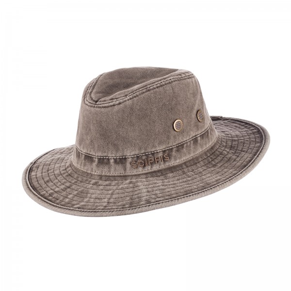 SCIPPIS Outdoorhut „Sonora“ – Luftiger Canvas-Sonnenhut aus 100 % Baumwolle, brown