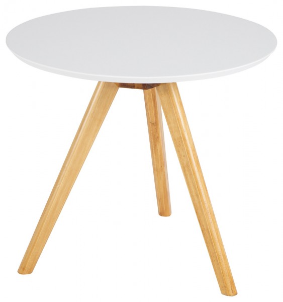 Beistelltisch "Bobby" weiß Pappel 50x50x45cm Tisch Couchtisch Sofatisch