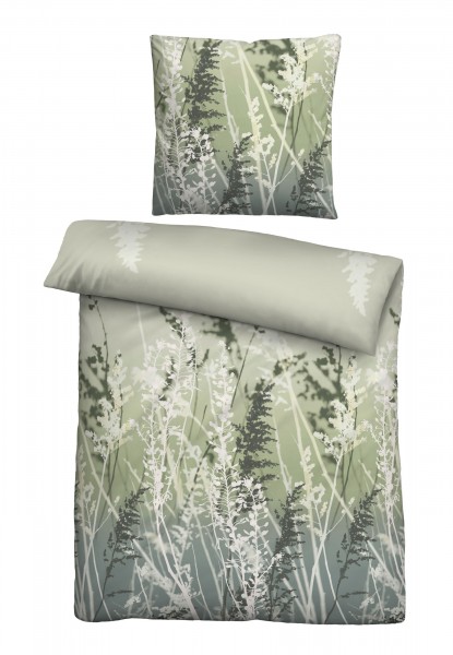 Biberna Feinbiber Bettwäsche pistaziengrün