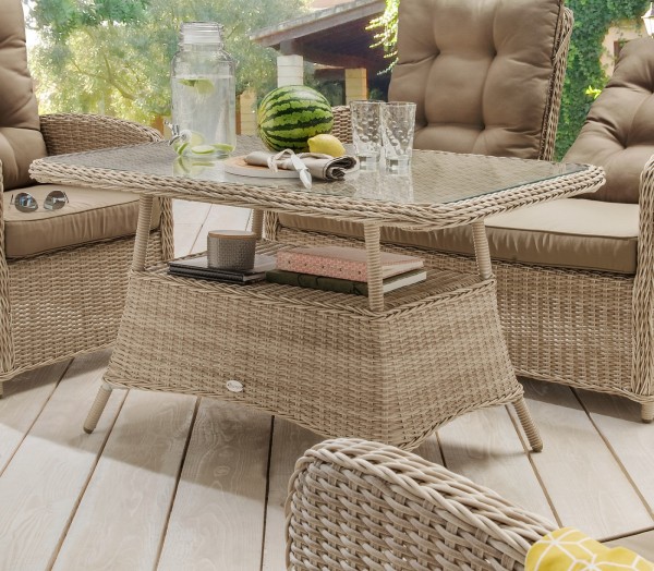 Sofatisch "Pearl", beige/pearl, 120 x 73 x 65 cm, Gartentisch, Loungetisch, Garten