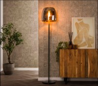 Stehlampe "Luminous Drift" 1L, Smoke grey glass, Metall, Leuchte, Wohnzimmer, Esszimmer Stehlampe "Luminous Drift" 1L, Smoke grey glass, Metall, Leuchte, Wohnzimmer, Esszimmer