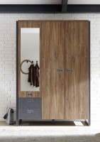 Kleiderschrank "Java Medium" Stirling Oak Nachbildung, 143x202x60cm Kleiderschrank "Java Medium" Stirling Oak Nachbildung, 143x202x60cm